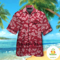 Hawaiian Shirt Arkansas Razorbacks Short Sleeve Button Up Aloha