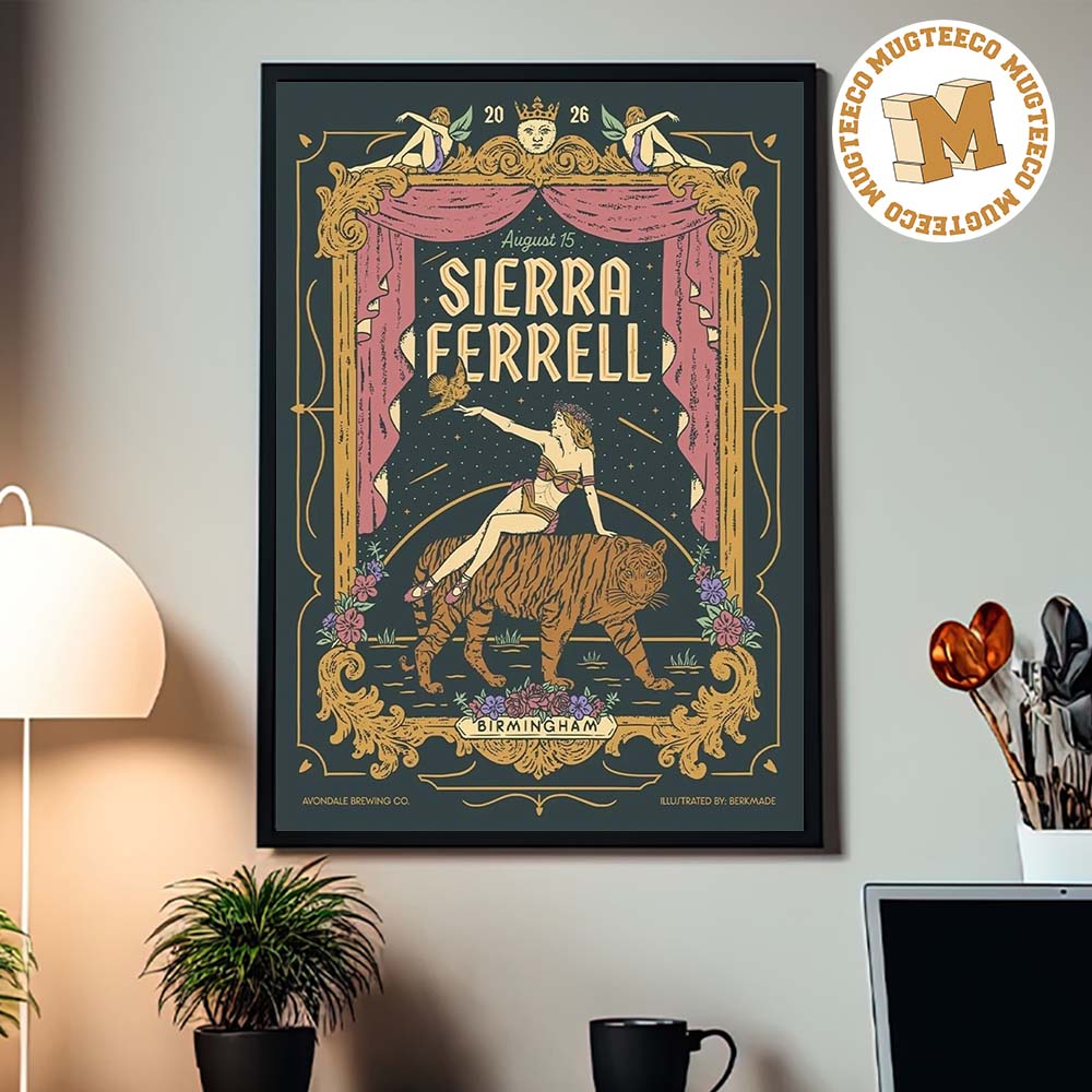 Sierra Ferrell Birmingham AL Heavy Petal Tour 2026 Event Poster At Anvodale Brewing Co On August 15 2026 Home Decor Poster Canvas