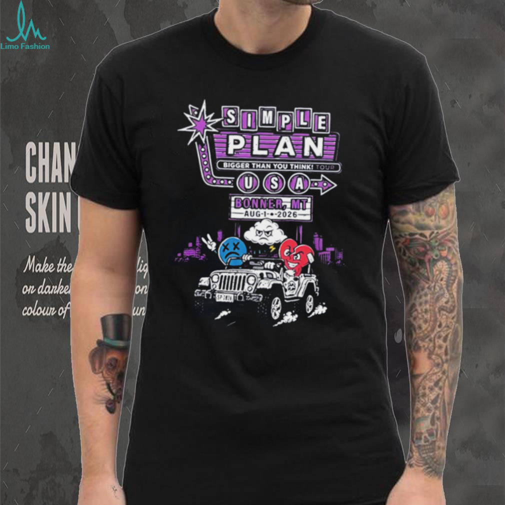 Simple Plan Bonner MT 2026 graphic car shirt