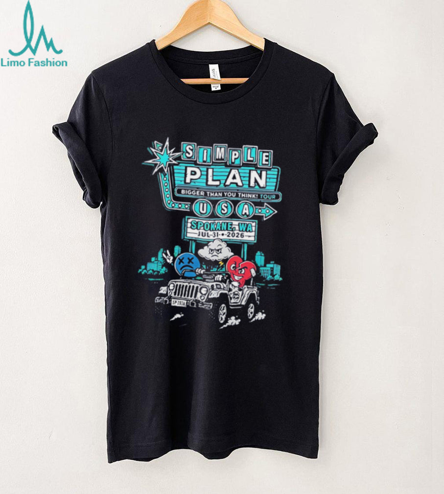 Simple Plan bigger than you think USA Spokane WA Jul 31 2026 graphic car shirt