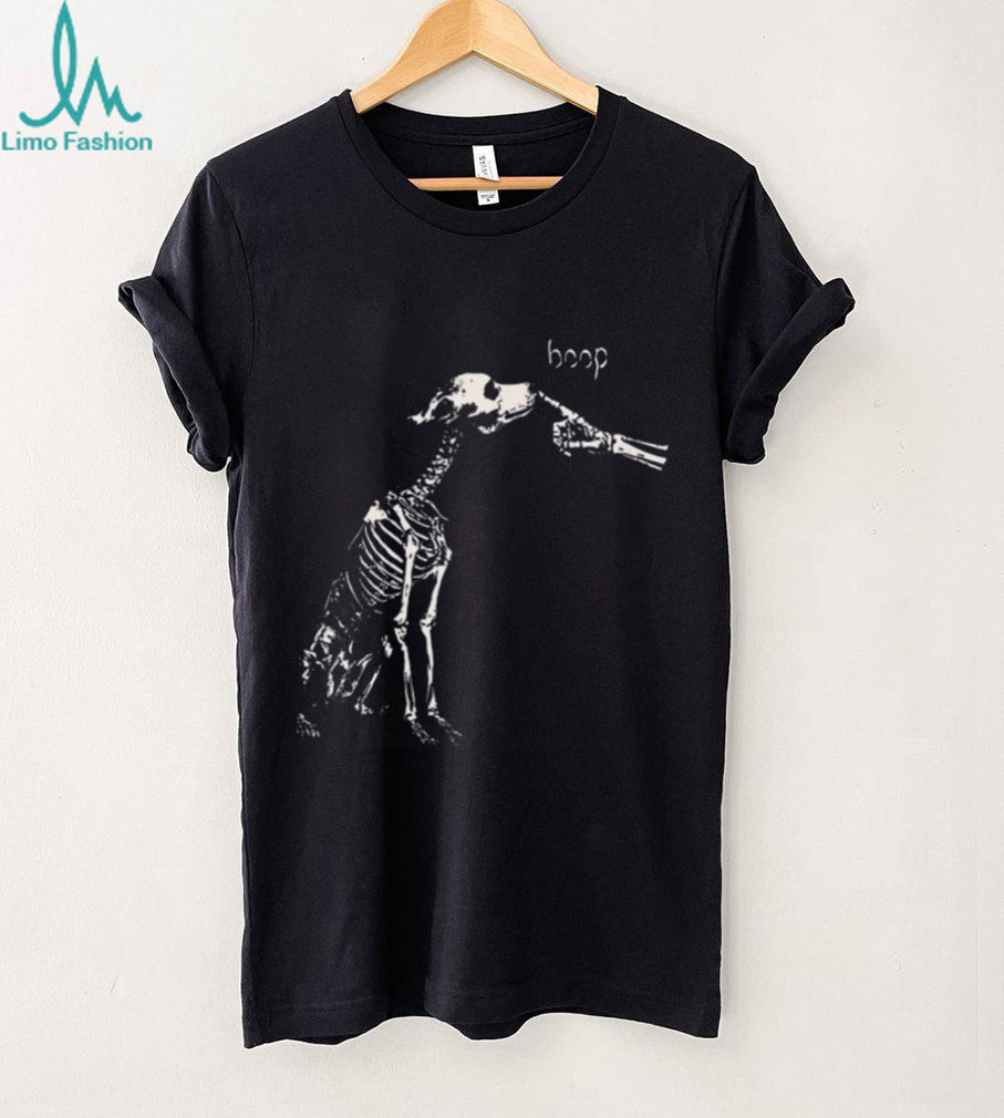 Skeleton Dog Hoop Finger Touch Spooky Shirt