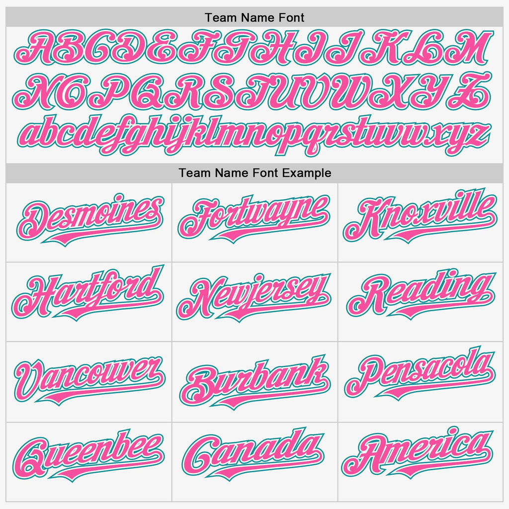 Custom White Teal-Pink Authentic Sleeveless Baseball Jersey