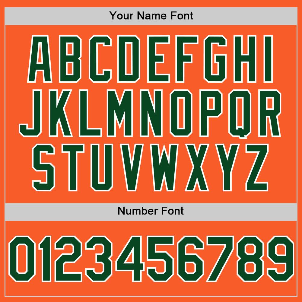 Custom Orange Green-White Authentic Sleeveless Baseball Jersey