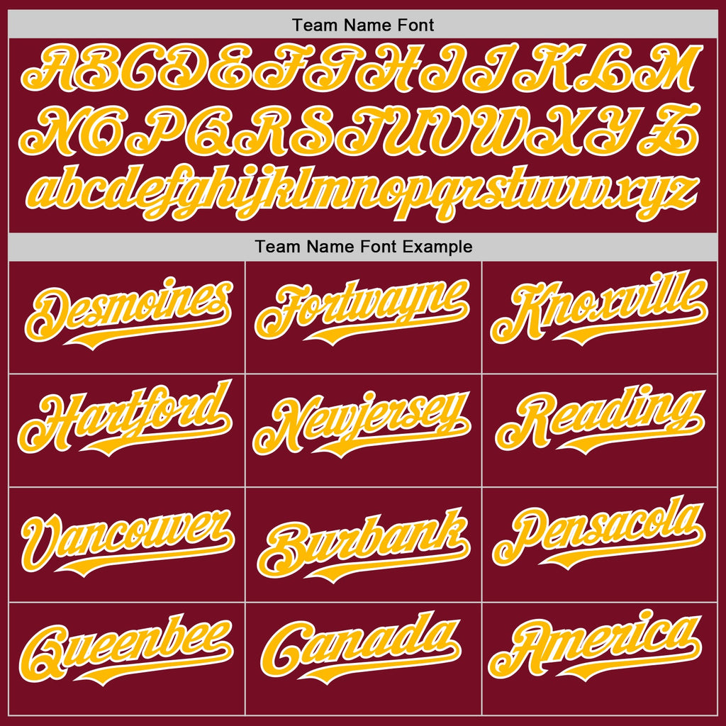 Custom Crimson Gold-White Authentic Sleeveless Baseball Jersey