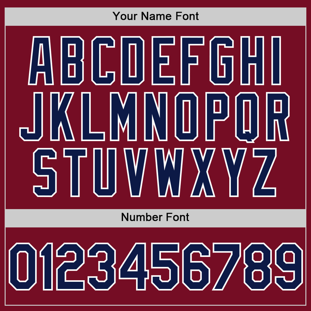 Custom Crimson Navy-White Authentic Sleeveless Baseball Jersey