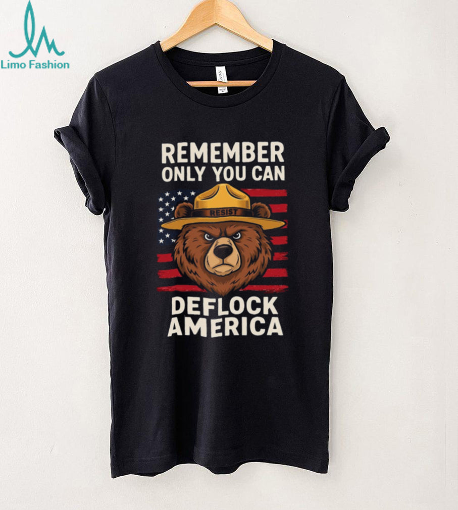 Smokey Bear US Flag Deflock America Vintage Shirt