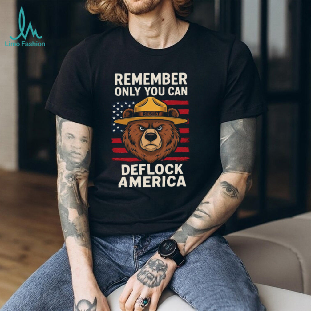 Smokey Bear US Flag Deflock America Vintage Shirt