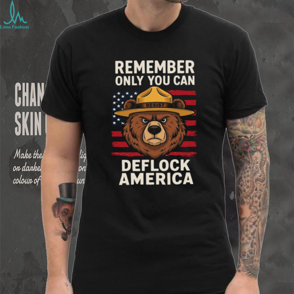 Smokey Bear US Flag Deflock America Vintage Shirt