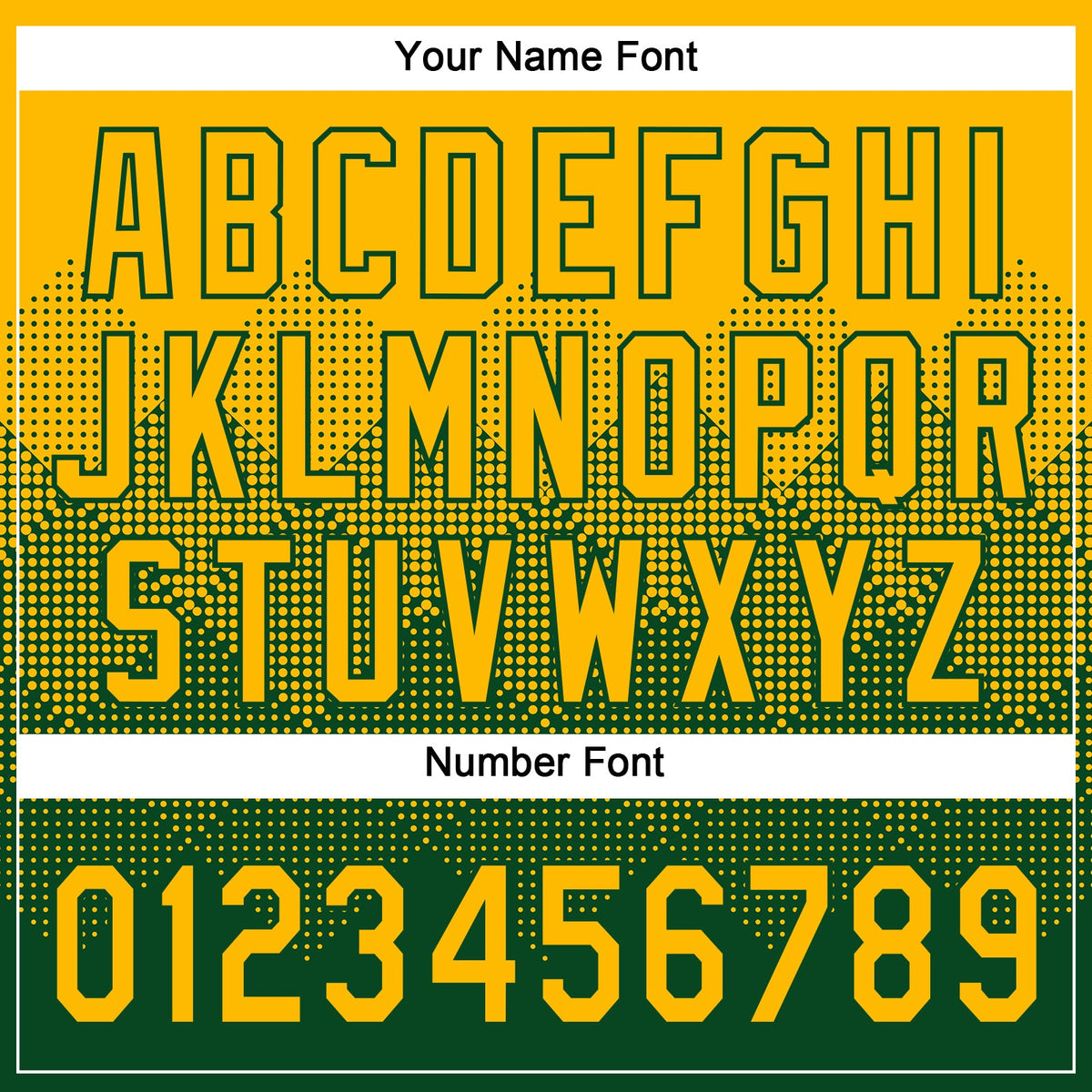 Custom Gold Green 3D Gradient Square Shape Two-Button Unisex Softball Jersey