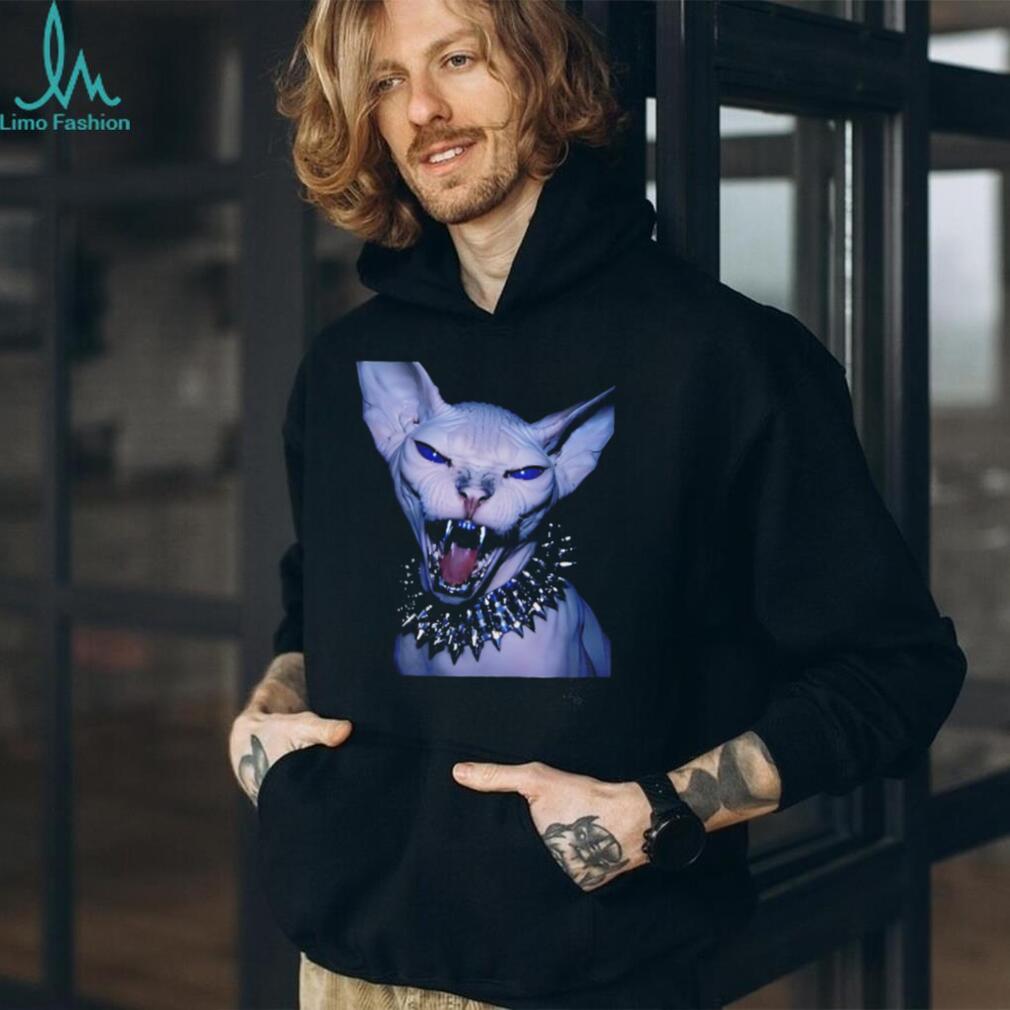 Sphynx cat spiky collar no soul shirt