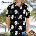 Spirited Away No Face Black Button Up Hawaiian Shirt