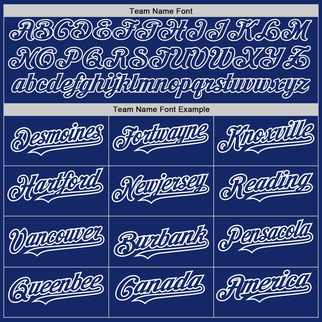 Custom Royal White-Royal Pinstripe Authentic Split Fashion Baseball Jersey