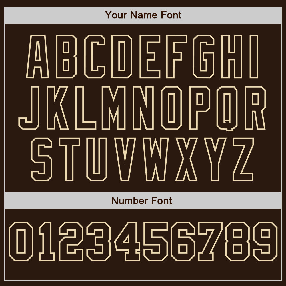 Custom Brown Cream-Brown Pinstripe Authentic Split Fashion Baseball Jersey