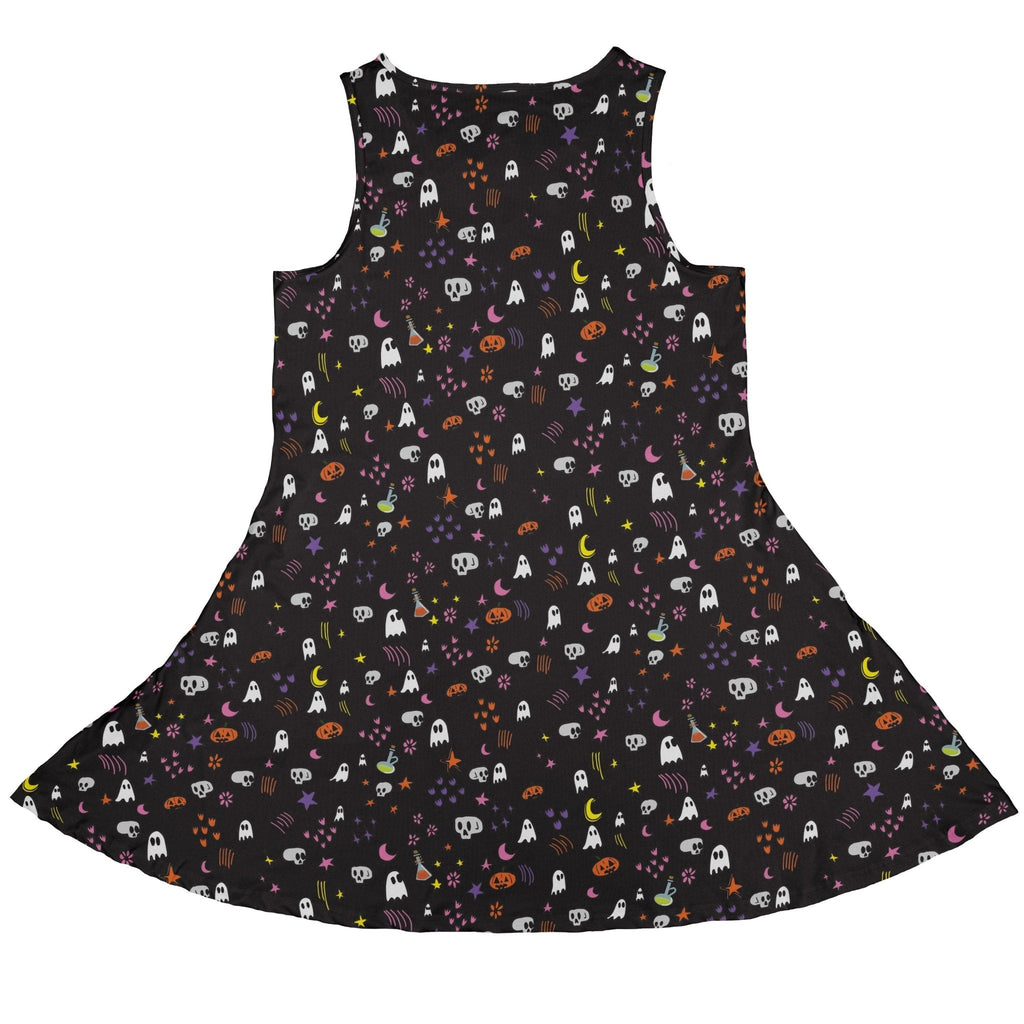 Spooky Doodles Sleeveless Dress