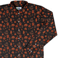 Spooky Halloween Orange Long Sleeve Button Up Shirt