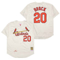 St. Louis Cardinals #20 Brock Cardinals 20 Off-White 1967 Retro Style 1