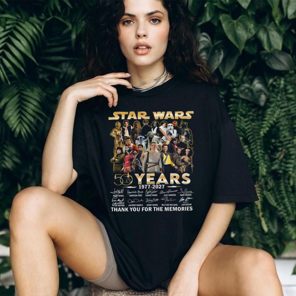 Star Wars 50 Years 1977 2027 Cast Signatures Commemorative Shirt