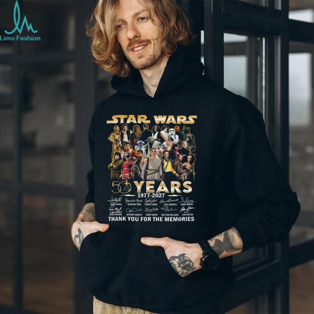 Star Wars 50 Years 1977 2027 Cast Signatures Commemorative Shirt