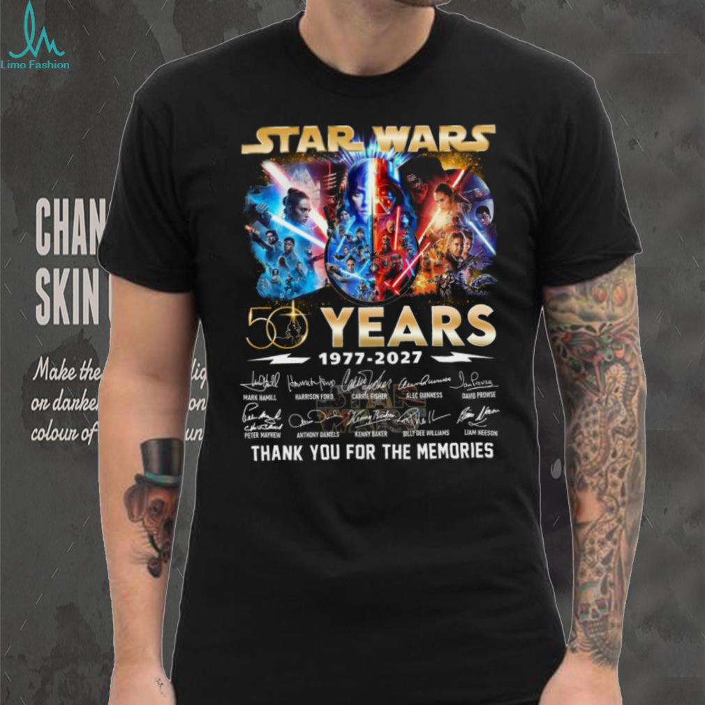 Star Wars 50 Years 1977 2027 Thank You For The Memories Shirt