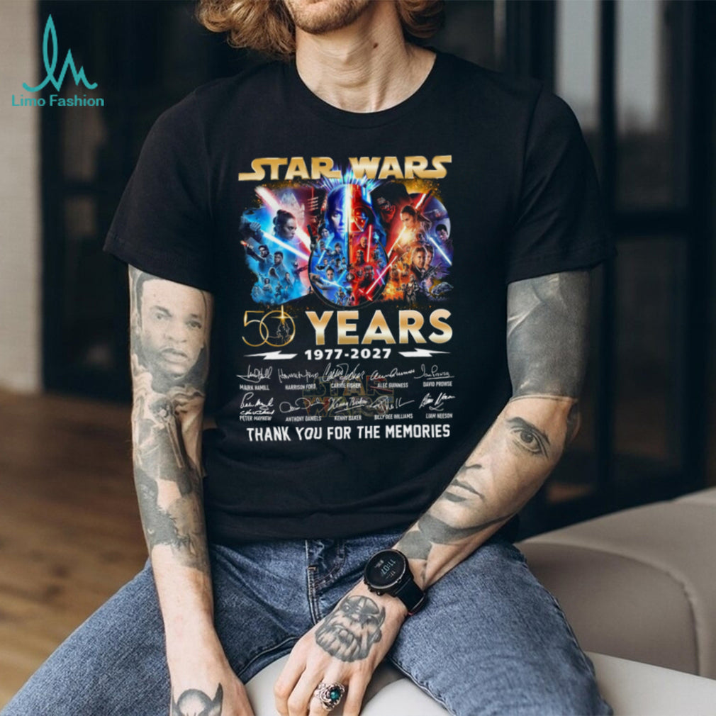 Star Wars 50 Years 1977 2027 Thank You For The Memories Shirt
