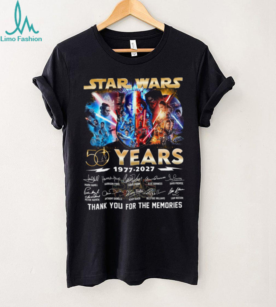 Star Wars 50 Years 1977 2027 Thank You For The Memories Shirt