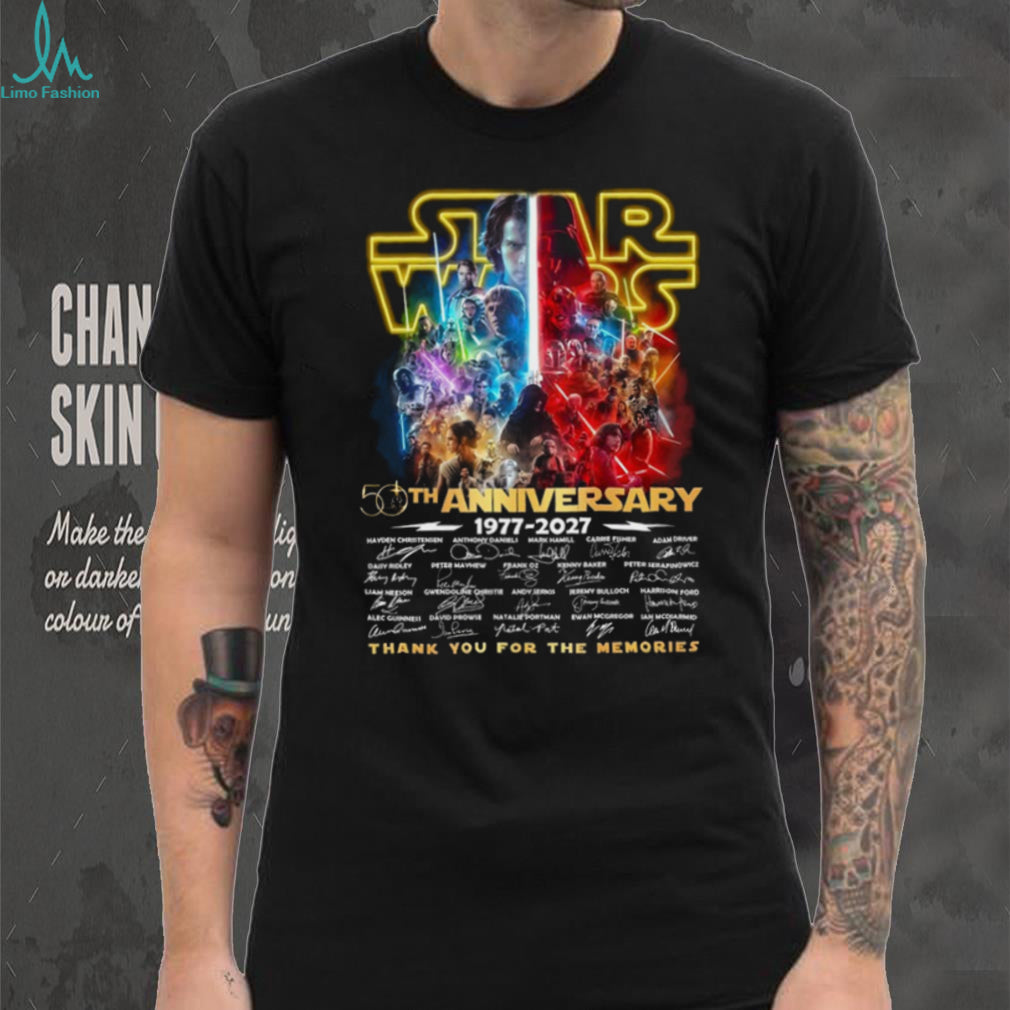 Star Wars 50th Anniversary 1977 2027 Autograph Signatures Shirt
