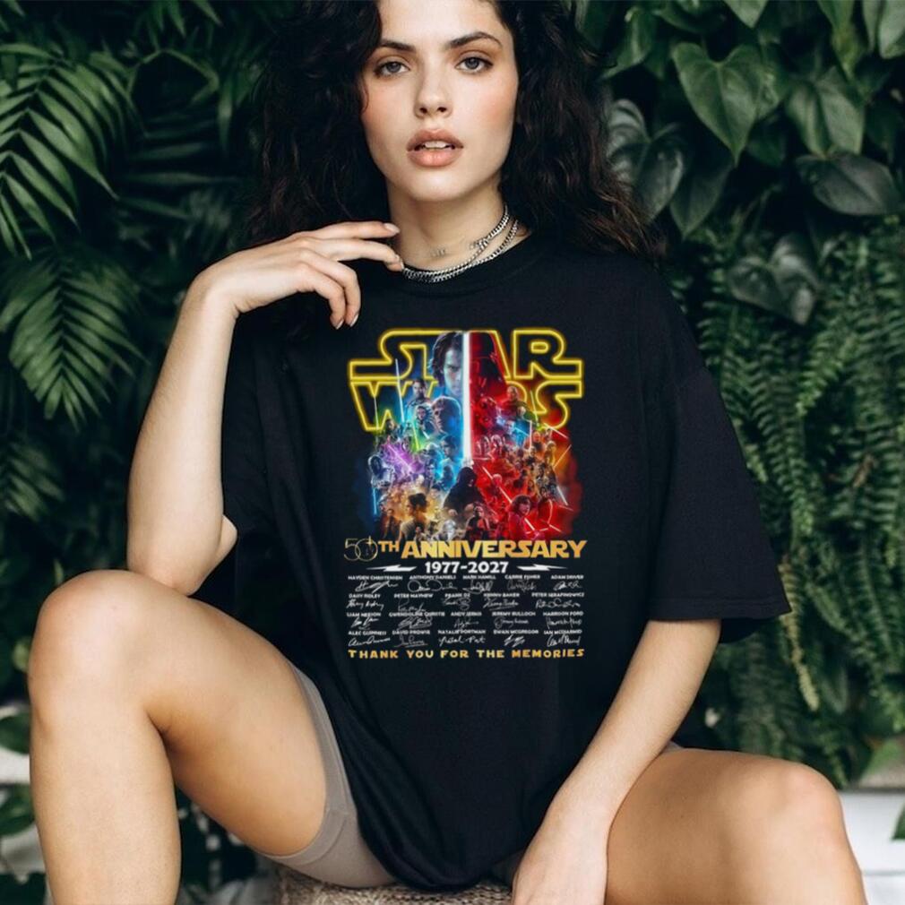 Star Wars 50th Anniversary 1977 2027 Autograph Signatures Shirt
