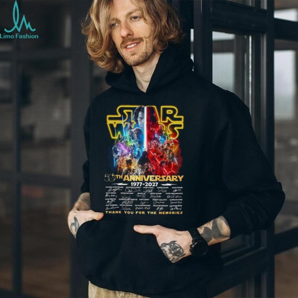 Star Wars 50th Anniversary 1977 2027 Autograph Signatures Shirt