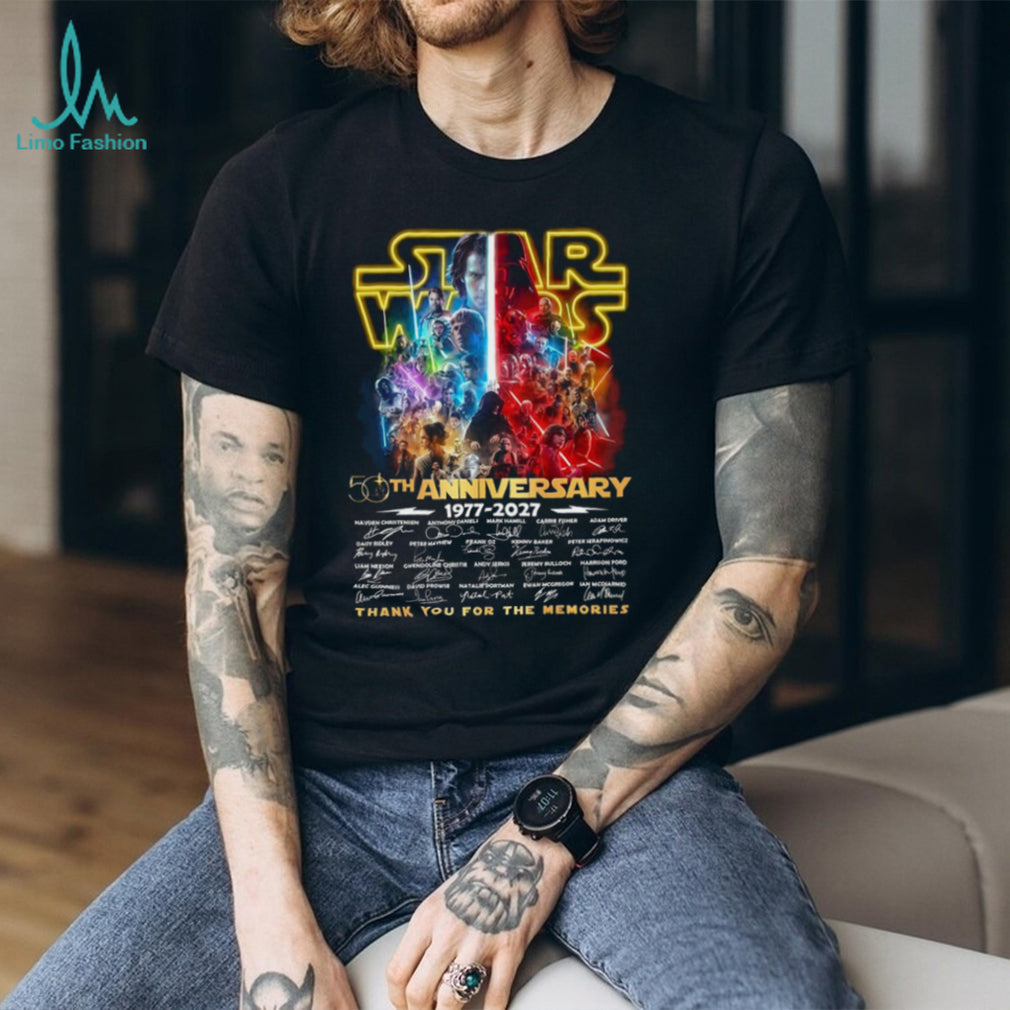 Star Wars 50th Anniversary 1977 2027 Autograph Signatures Shirt