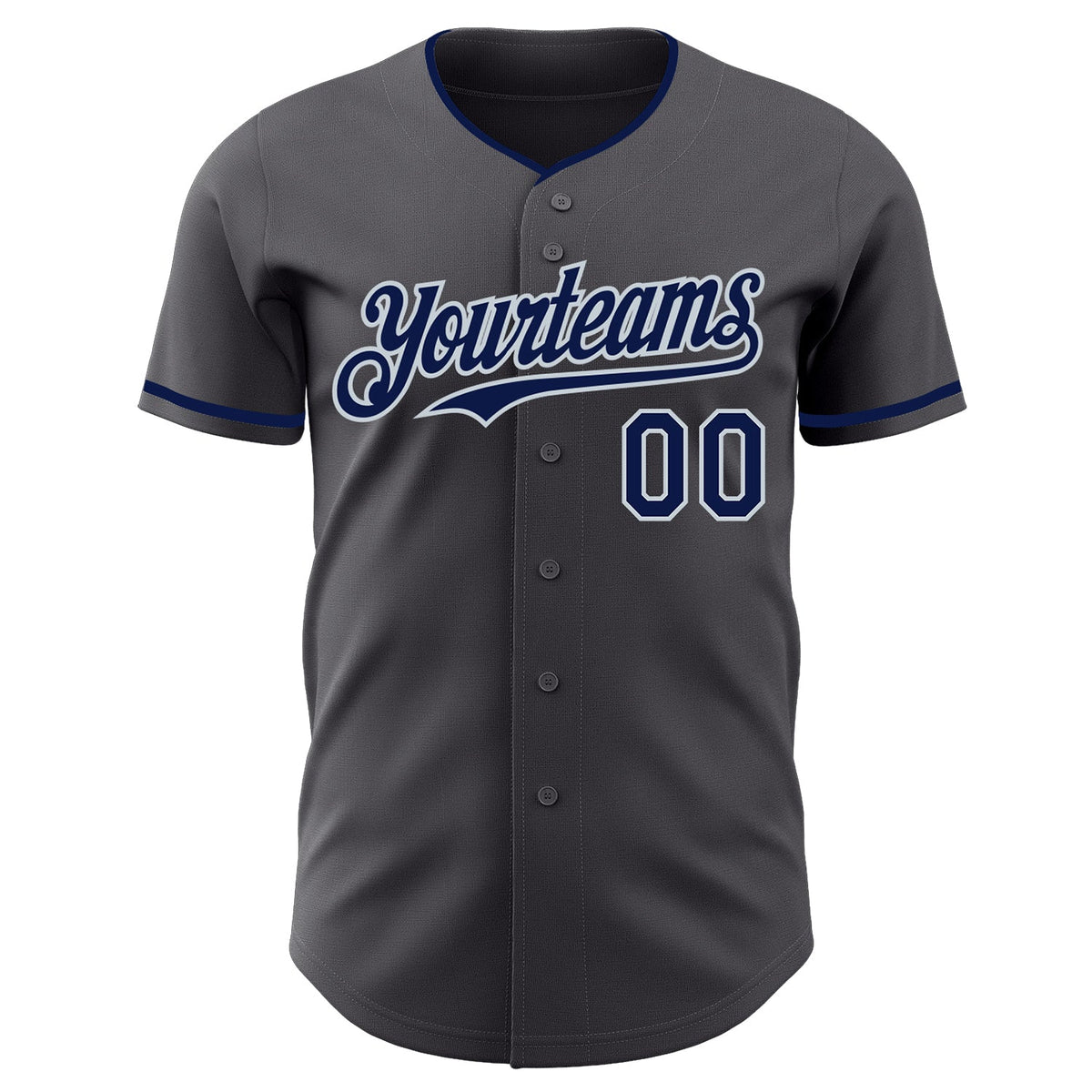 Custom Steel Gray Silver Authentic Baseball Jersey