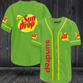 FASHION Sun Drop Baseball Jerseys Botton Shirt