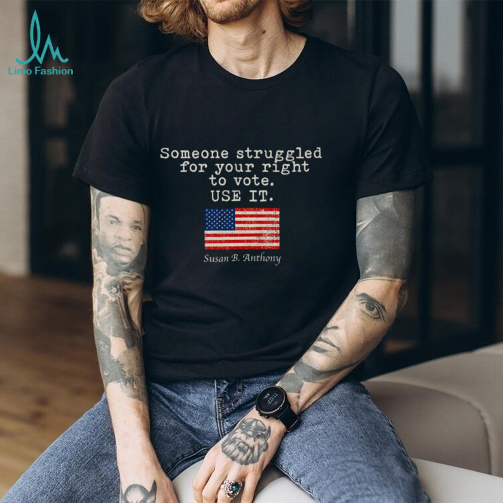 Susan B Anthony Right To Vote American Flag Shirt
