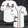 Take 1 Lounge white Baseball shirt
