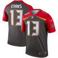 Tampa Bay Buccaneers 13 Mike Evans Inverted Legend Jersey - Pewter