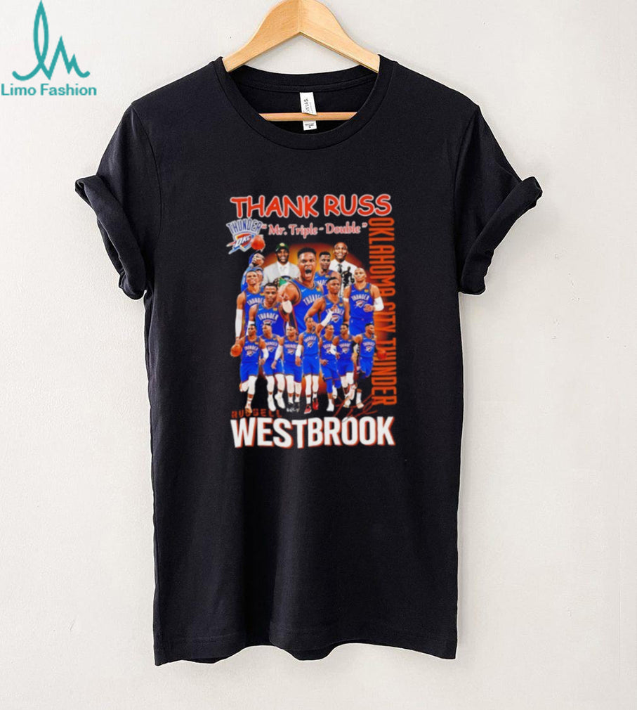 Thank Russ Mr Triple Double OKC Thunder Russell Westbrook Signature T Shirt