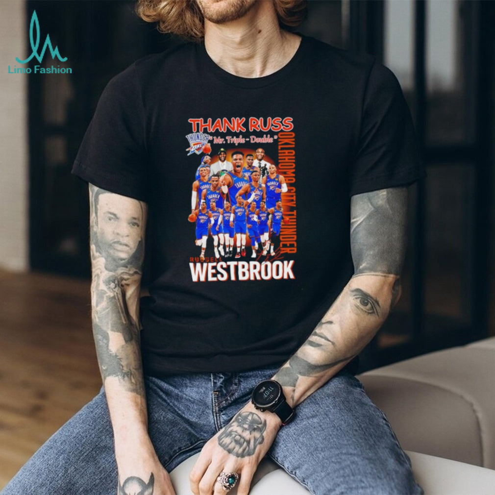 Thank Russ Mr Triple Double OKC Thunder Russell Westbrook Signature T Shirt
