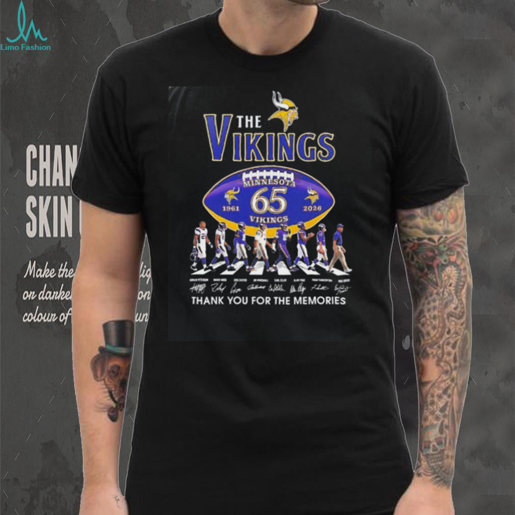 The Minnesota Vikings 65 Years 1961 2026 Thank You for the Memories shirt