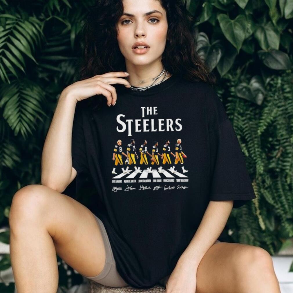 The Steelers Jack Lambert Mean Joe Greene John Stallworth Lynn Swann Franco Harris Terry Bradshaw Abbey Road Signatures Shirt