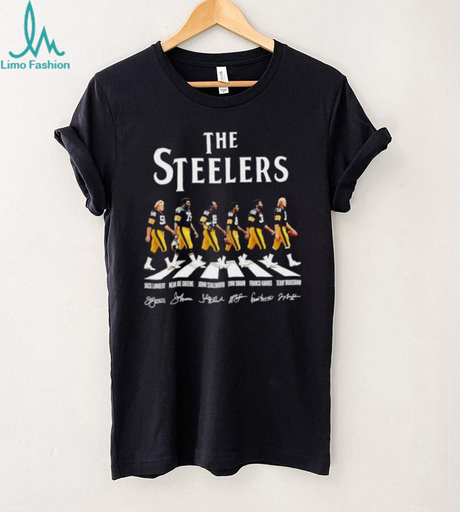 The Steelers Jack Lambert Mean Joe Greene John Stallworth Lynn Swann Franco Harris Terry Bradshaw Abbey Road Signatures Shirt