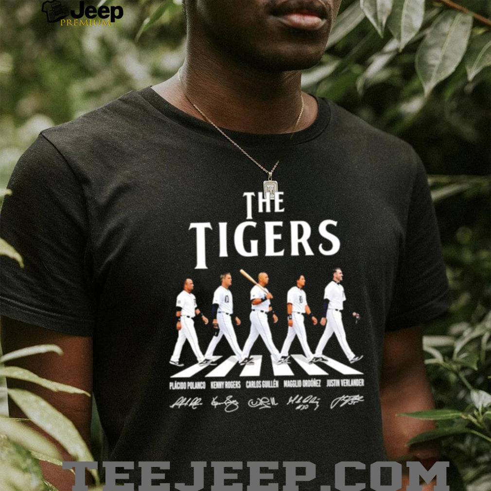 The Tigers Plácido Polanco Kenny Rogers Carlos Guillén Magglio Ordóñez Justin Verlander walk signatures Shirt