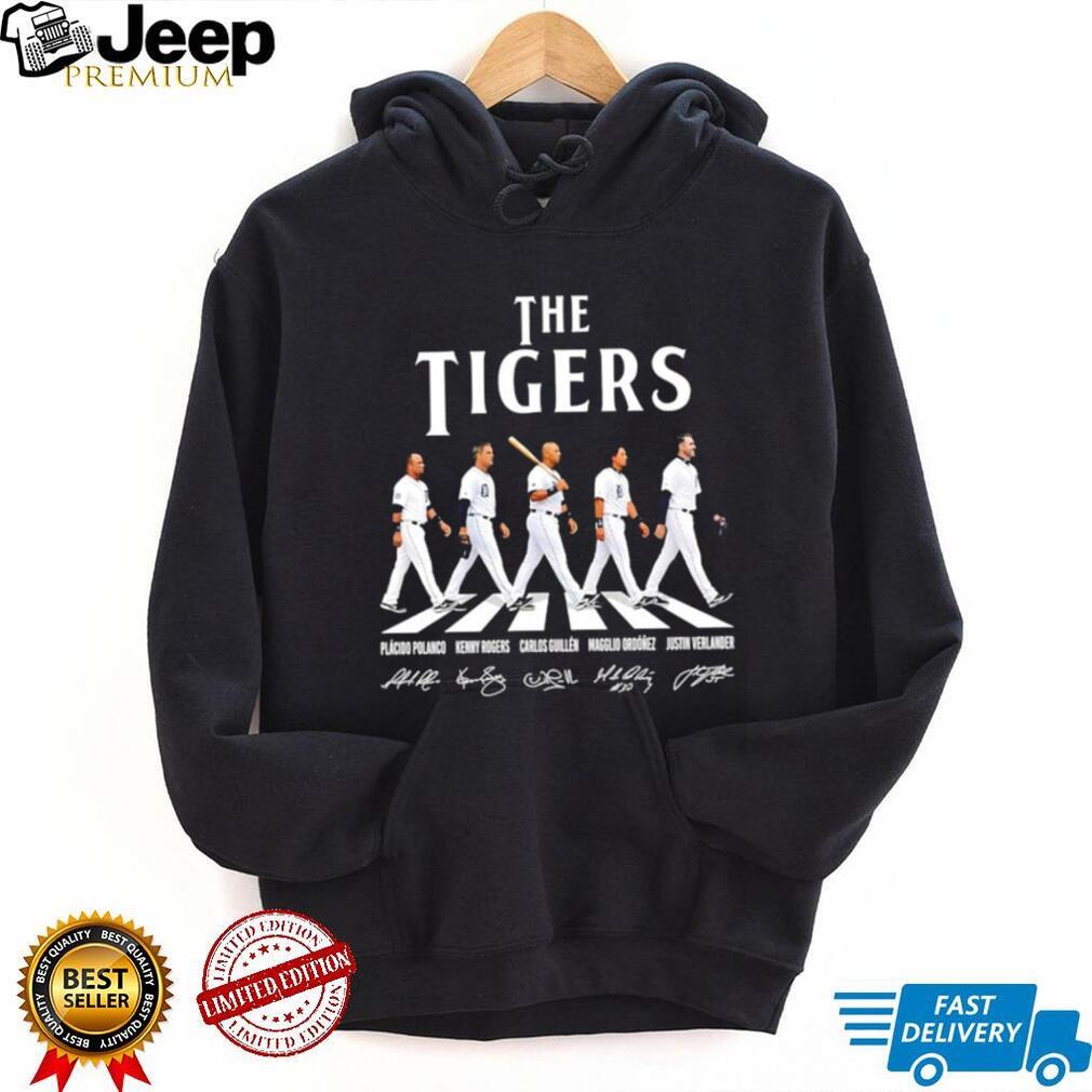 The Tigers Plácido Polanco Kenny Rogers Carlos Guillén Magglio Ordóñez Justin Verlander walk signatures Shirt