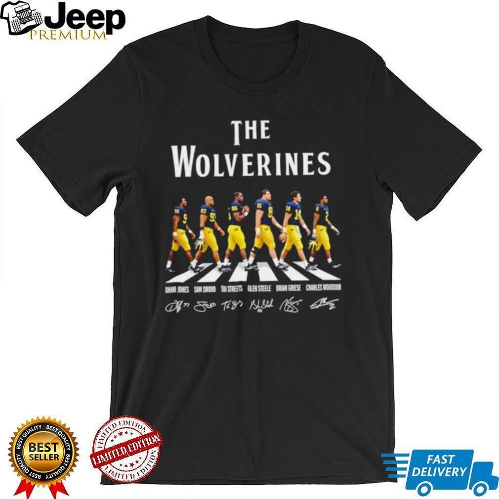 The Wolverines Dhani Jones Sam Sword Tai Streets Glen Steele Brian Griese Charles Woodson Abbey Road Signatures Shirt