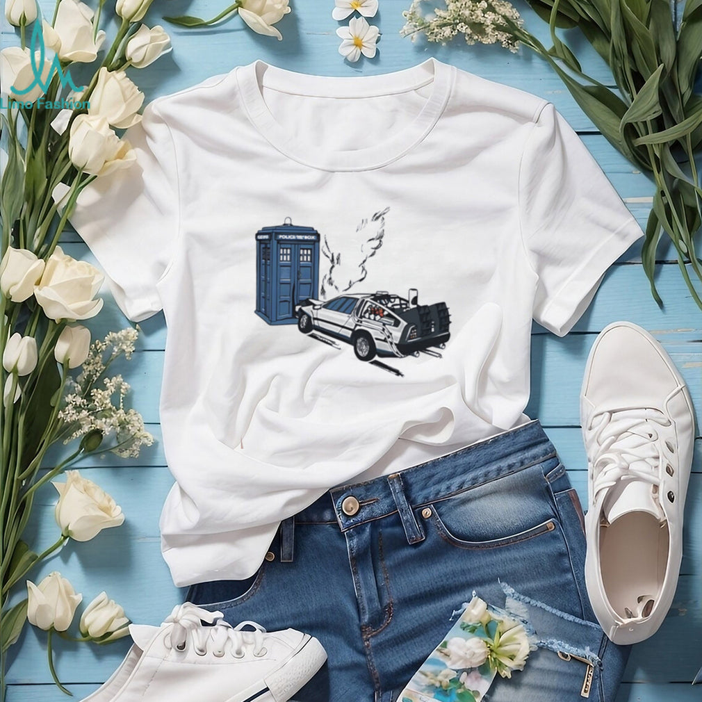 Time machine crashing it came out of nowhere graphic shirt