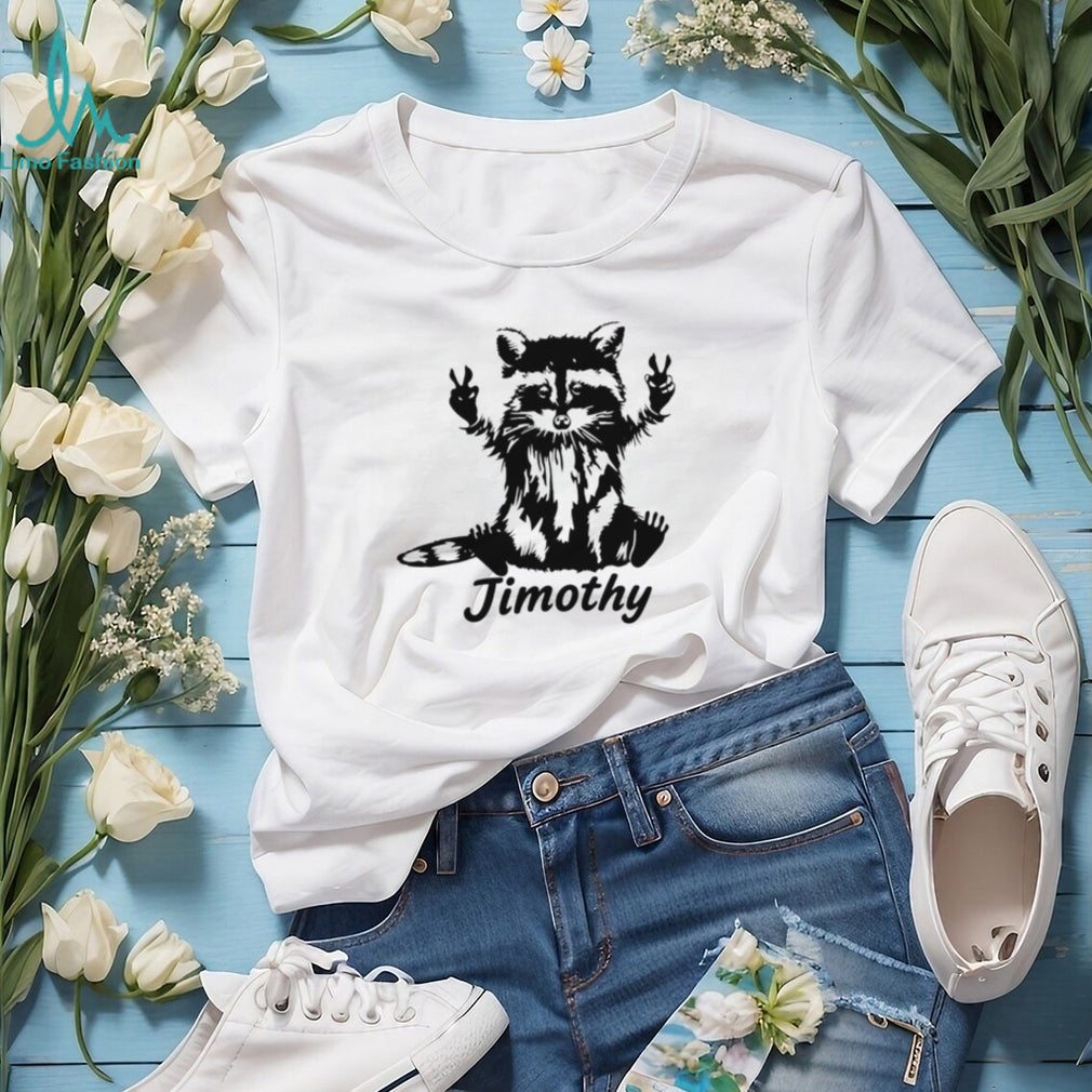 Timothy Raccoon Peace Sign cute animal shirt