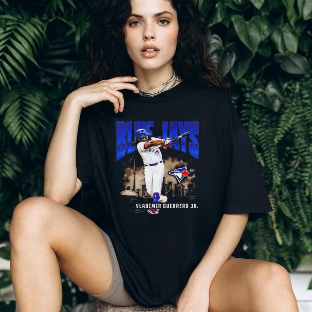 Toronto Blue Jays Vladimir Guerrero Jr. Nowbestshirt Slugger Swing Skyline T Shirt