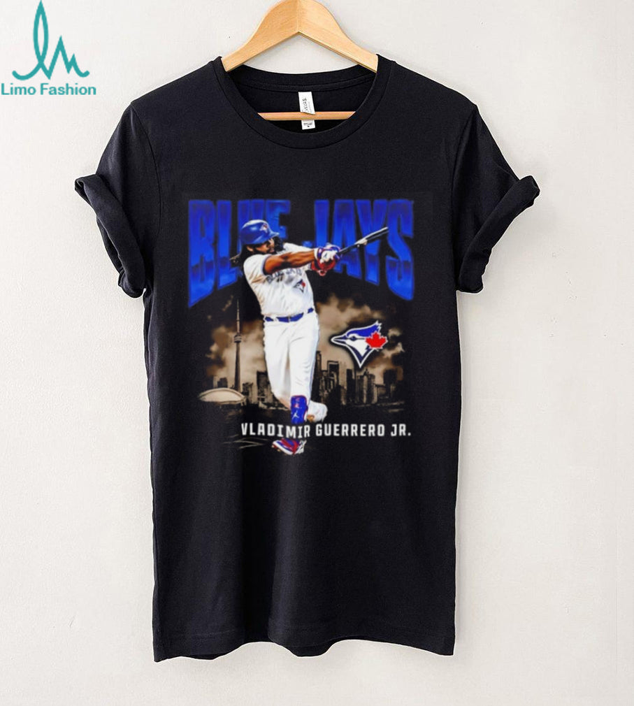 Toronto Blue Jays Vladimir Guerrero Jr. Nowbestshirt Slugger Swing Skyline T Shirt