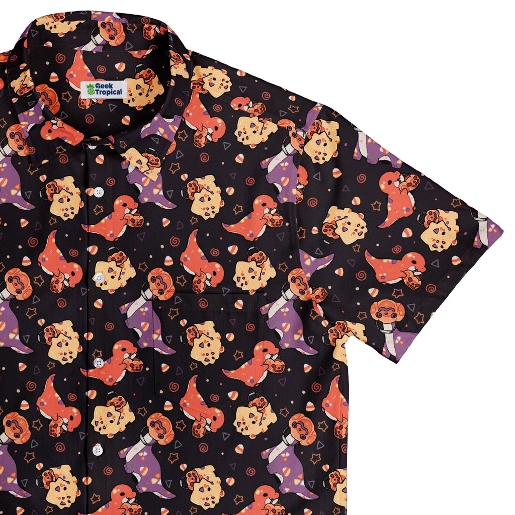 Trick or Treat Dinos Button Up Shirt