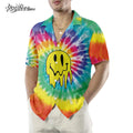 Trippy Hippie Rainbow Tie Dye Hippie Hawaiian Shirt