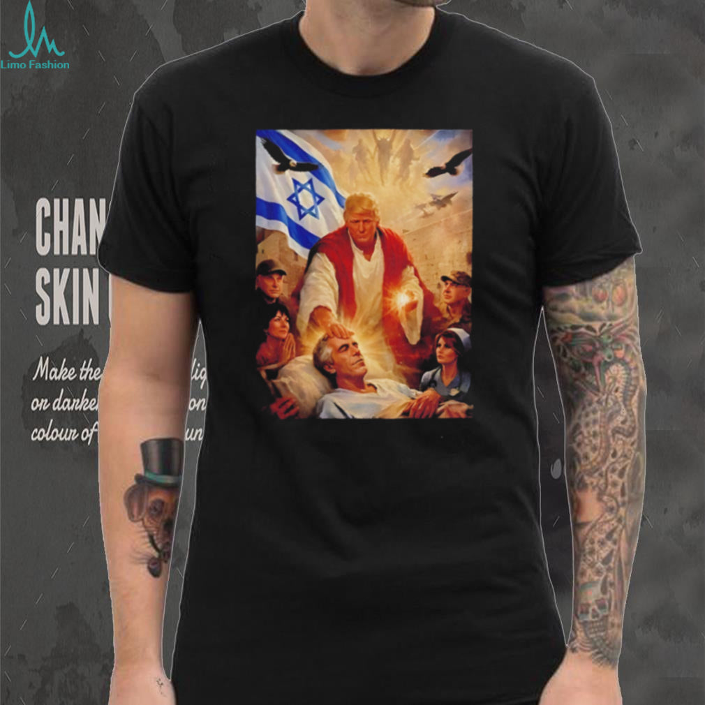 Trump Jesus Epstein illustration shirt