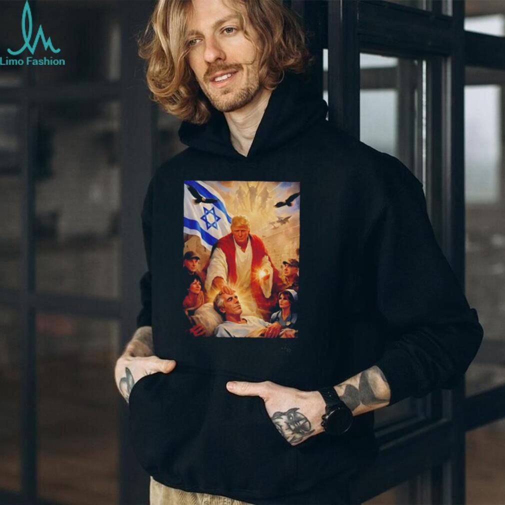 Trump Jesus Epstein illustration shirt